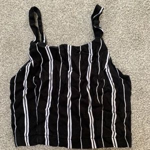 Hollister striped cropped tank top